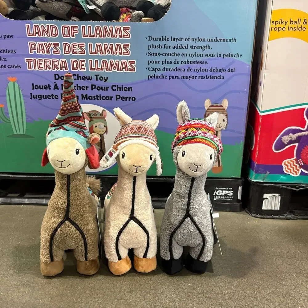 3 Delca Land of Llamas Dog Toys